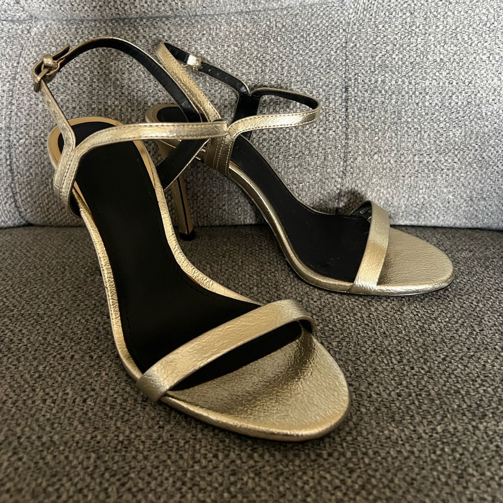 Zara Gold Strap Sandals